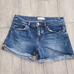LOFT junior women's blue jean denim shorts size 0 25